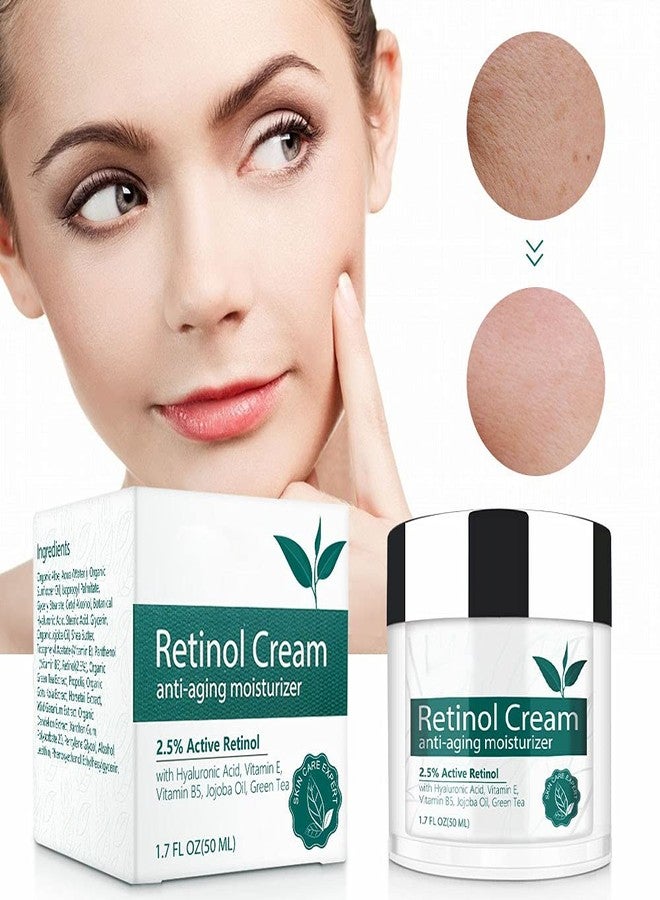 IFUDOIT Retinol Cream for Face, Face Moisturizer with 2.5% Retinol, Hyaluronic Acid, Day and Night Anti-Aging Moisturizing Cream for Women and Men, for All Skin Types - Image 4